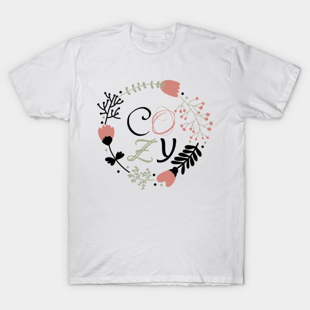 Cozy Country House Design Black T-Shirt by Qwerdenker Music Merch